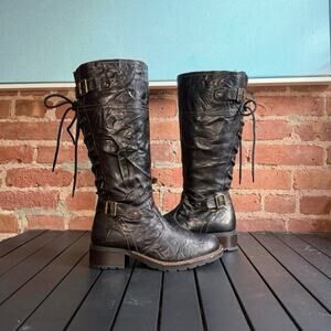 G.H. Bass & Co. Lace-Up Moto Boot